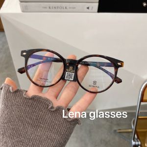 Schroff SF533 Tortoiseshell Gradient round 53mm Eyeglass Frame Black Rim Anti-blue Light UV Protection Myopia Glasses Frame