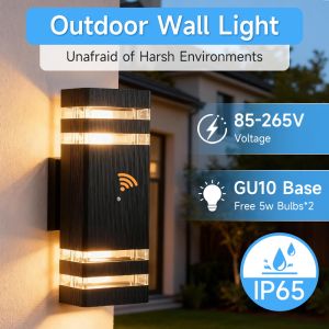Led Wall Lamp GU10 Motion Sensor Waterproof IP65 Wall Light Sconce for Porch Balcony Garden Lights Fixture Outdoor Lighting