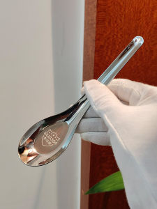 304 Stainless Steel Spoon Thickened Chinese Style Flat-Bottom Spoon Household Soup Spoon Kids Eating Spoon Adult Soup Spoon