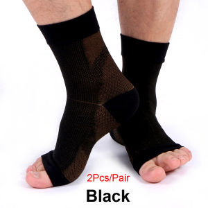 1Pair Copper Compression Recovery Foot SleevesCopper Infused Plantar Fasciitis Socks for Arch PainReduce Swelling & Heel Spurs