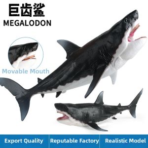Realistic Replica Megalodon Great White Shark Marine Model Toy