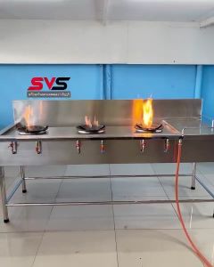 SVS เตาสแตนเลส3หัวเตา เตาไทย 3 หัว เตาฟู่ KB5 ขนาด ก70xย200xส80 ซม. สแตนเลสเกรด304 เตาเเม่ค้า เตาเเก๊ส เตาไทยมีที่พัก มีรางน้ำทิ้ง(SVSสแตนเลส SVS Stainless เตาสแตนเลสSVS ครัวสแตนเลส เครื่องครัวสแตนเลส)