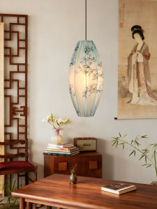 DENGMEIYOUPIN | Vintage Bamboo Leaf Pattern Pendant Light