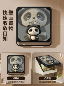 Bathroom Mural Storage Box Foldable Wall Hanging Toilet Bath Put Clean Clothes Fantastic Product Waterproof Shelf