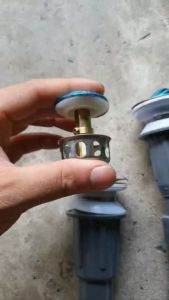 Nút Nhấn Bộ Xả Lavabo Lõi Thau Xả Bồn Rửa Mặt Ti Đồng Thau Mặt Bóng