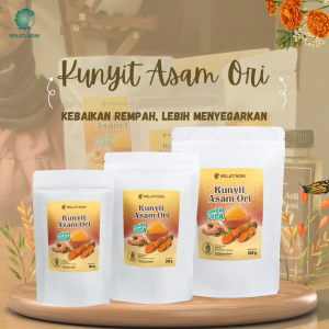Minuman Tradisional Kunyit Asam Herbal Bubuk Murni Tanpa Gula Original Melati Noni