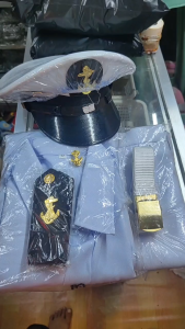 Maritime uniform complete set with accessories marine seaman student uniform gabardine fabric good quality materials