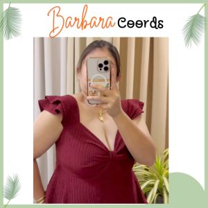 ANDYS CHOICE | BARBARA PLUS SIZE TERNO | 2 WAY OFF SHOULDER RIBBON TOP SHORT POCKET COORDINATE FOR WOMAN
