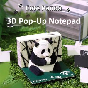 Lịch Để Bàn Chủ Đề Gấu Trúc 3D Có Sticker Tearing