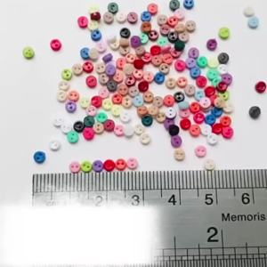 3mm Mini Buttons Retro Resin Button for DIY Cartoon Dolls Clothes Shoes Sewing Scrapbooking Card Making Garment Needlework