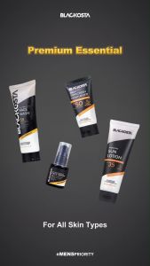 BLACKOSTA Package Premium Essential: Sabun Pembersih Wajah Pria & Produk Perawatan Kulit