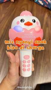Mainan Microphone Anak Multifungsi Bluetooth Mainan MIC Speaker Anak Bentuk Bebek