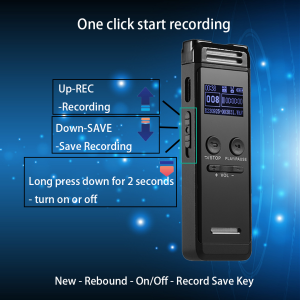 Digital Voice Recorder Mini Voice Recorder Upgraded Small Audio Recorder with MP3&USB for Lectures Meetings Interviews