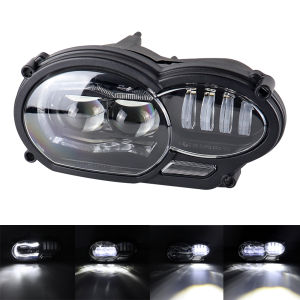 Motorcycle LED Headlight High/Low Beams DRL for BMW R1200GS & Adventure Oil Cooler 2005-2012