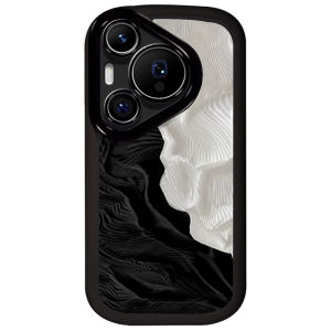 New Huawei Pura80 Phone Case Black Mate70pro Ten Airbag Unique Attractiveness Soft Silicon P70Ultra High-End P60 Full Cover Lens Anti-Fall for Women