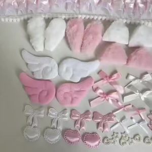 EELHOE | Bộ 50 Phối Ren Nơ Cánh Ita Túi DIY Trang Trí Phụ Kiện Anime Theo Chủ Đề Ngọt Ngào Cosplay Túi Trang Trí Thủ Công Dành Cho Những Người Đam Mê