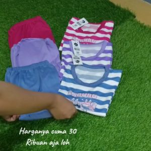 FTH - set anak cargo salur usia 3-12 tahun baju labubu anak perempuan
