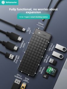 Yottamaster | Type-C USB Hub with Ethernet Port SD Card Reader HDMI Output for Mac Laptops