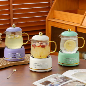 Mini Glass Health Pot Office Flower Tea Pot Single Person Tea Cooking Cup Multifunctional Health Cup Electric Slow Cooker