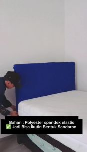 Sarung sandaran tempat tidur stretch / Pelindung divan / Cover headboard elastis