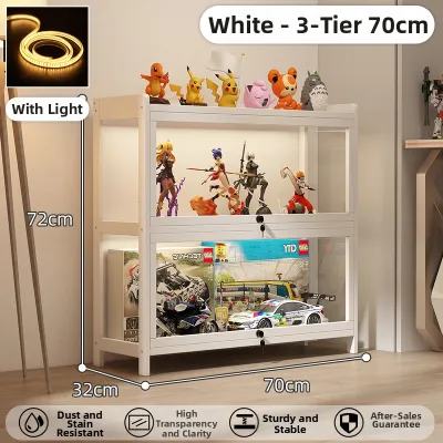 ZHUSHANXIA | Lighted Lockable Multi Functional Multilevel Display Case