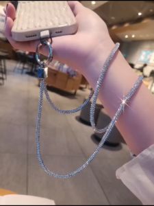 Gantungan Handphone Sparkling Gliter Luxury Diamond Strap Tali Lanyard Crystal Pita Blink