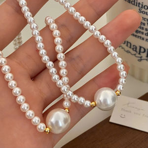 Pearl Necklace for Women with Niche Design Trendy and Versatile Clavicle Chain with Bracelet
