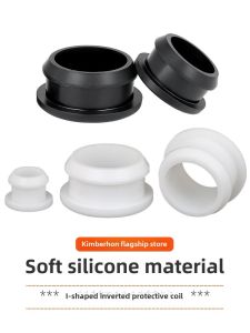 Black Double-Sided Silicone Rubber Wire Protector Ring Wood-Beam Style with Drain Hole for Hardware And Tools Sealing Parts
