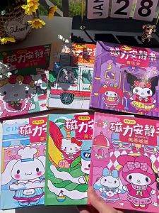 Buku Sibuk Bayi Magnet & Mainan Sanrio: Melody Cinnamoroll, Pochacco, & Hello Kitty