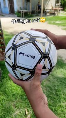 Psyche Soccer Ball Leather Football Official Size 5 Classic Outdoor Sports (With Free Pin、 Net、Pump)