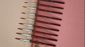 พู่กันอะคลิลิค ด้ามไม้ สินค้าพร้อมส่งในไทย