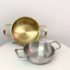 INCARAN BUNDA - Panci Ramen Korea / Panci Noodle Korean Style Steinless Gold Premium / Noodle Pot Gold - panci estetik - panci ramyon - panci korea - panci mie ramyon korea estetik - panci restoran - panci mewah - panci anti karat