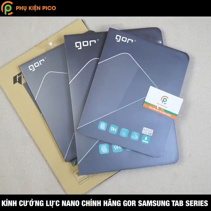 Kính cường lực Samsung Galaxy Tab S7 / Tab S7 Plus / Tab S8 Ultra / Tab S9 Ultra / Tab S10 Ultra full màn hình chính hãng Gor dùng chung với mọi loại ốp lưng - Dán màn hình Samsung Galaxy Tab S7