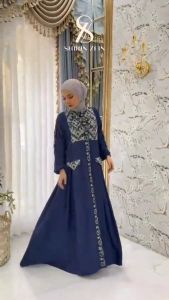 Gamis Tenun Elegan Motif Terbaru Dress Kirana Shirin Zein Size S - 3XL