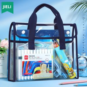 JIELI | Waterproof Transparent School Bag Large Capacity