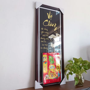 Lịch tết 2026 tặng lốc lịch 20 x 30cm có khung gỗ sang trọng mẫu Vợ Chồng kích thước 35 x 85cm