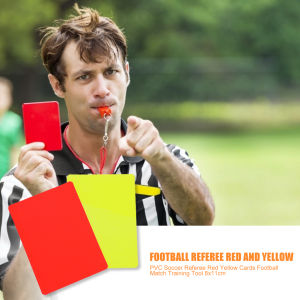 10-1Pair Hot Sale Red Card Wear-resistant PVC Soccer Referee Red Yellow Cards Football Match Training Referee Tool 8x11cm