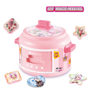 24Pcs 3D Magic DIY Sticker Machine Rice cooker Creative Childrens Handmade Gift Box Set Hand-Made Toys for Girls Kids Craft kit