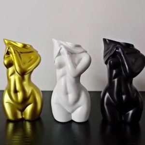 Lọ Hoa Hình Thân Người Phụ Nữ Tượng Resin Trừu Tượng Đồ Trang Trí Nhà Hiện Đại Phong Cách Bắc Âu Quà Tặng Đồ Trang Trí Phòng Khách Quà Tặng Hình Thân Người Phụ Nữ