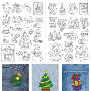 Christmas Handmade Embroidery Crafts Hand Sewing Stabilizers Water Soluble Embroidery Stabilizersstick Patterns for Embroidery