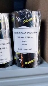 ริบบอนพิมพ์สติ๊กเกอร์บาร์โค้ด 110mm x 300M Inkanto RIBBON WAX
