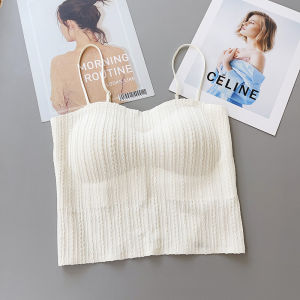 Áo Ba Lỗ Nữ Dài Vừa Phải Có Đệm Ngực Áo Ba Lỗ Không Dây Hở Lưng Thời Trang Thu Đông 2024 Áo Ba Lỗ Cổ Chữ V Thường Ngày