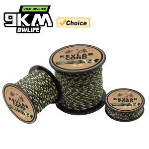 9KM Kevlar Cord Camo Kevlar Line Ultra-Strong Lightweight & Abrasion-Proof Survival Rope for Camping Tactical Gear Trip Wire