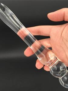 Durable High Borosilicate Glass Rod Irregular Shape round Head Massager Smooth Transparent Easy to Clean Resistant to Breaking