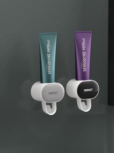 Adults&Children Automatic Dust-proof Toothpaste Dispenser Wall Mounted Stand Toothpaste Squeezer Holder Bathroom Accessories Set