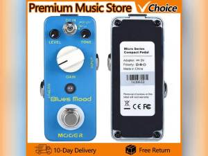 Mooer | MOOER Guitar Effect Pedal Overdrive Blues Mood Blues Style 2 Modes(Bright/Fat) True Bypass Full Metal Shell Guitar Pedal