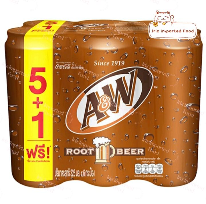 เอ แอนด์ ดับบิว น้ำรูทเบียร์แพค A&W Root Beer Drink Pack6