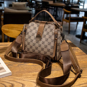 อินเทรนด์ กระเป๋าสะพายข้างผู้หญิงกระเป๋าสะพายข้างกระเป๋าถือหนังนุ่มพิมพ์แฟชั่นลำลองขนาดเล็กรูปแบบเรขาคณิต