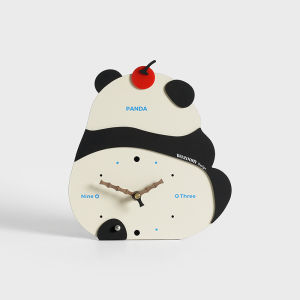 Emitdoog Luxury Acrylic Table Clock Living Room TV Cabinet Decorative Panda Home Decoration Placement Clock