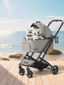 BOSIMAO | Portable Foldable Separate Basket Pet Stroller